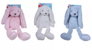Pluche knuffel konijn in drie verschillende kleuren