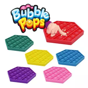 Pop-it Bubble pop prijs per stuk - Zeshoek - 6 verschillende kleuren 