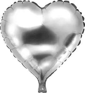 Folie hart ballon geschikt voor Helium 45 cm (ZILVER)