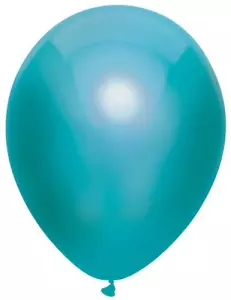 Ballon petrol latex 30cm metallic prijs per 10 stuks