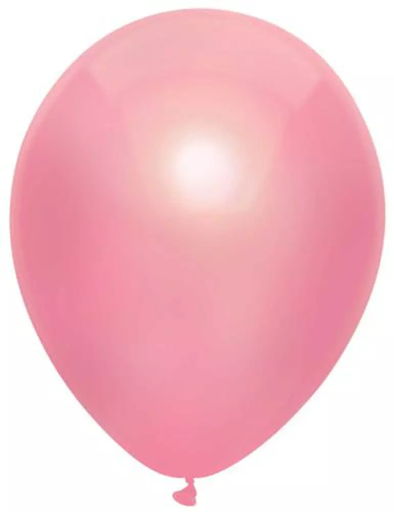 Ballon roze latex 30 metallic 30 cm prijs per 10 stuks