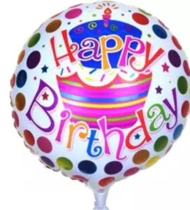 Folie ballon Happy Birthday taart