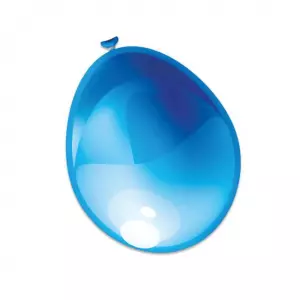 Ballon blauw metallic 30cm (10-stuks)