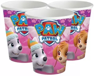 Paw patrol drinkbekers karton 8-stuks roze