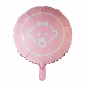 Baby ballon folie - roze