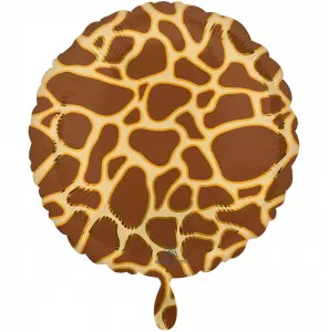 Folieballon - Giraffe print rond - 43 cm / 18 inch
