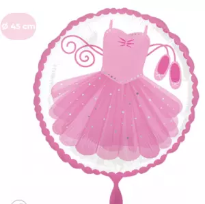 Folieballon - Roze ballerina tutu  - 43 cm / 17 inch