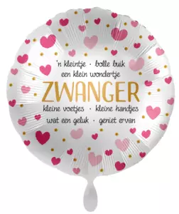 Folieballon - Zwanger - 43 cm / 17 inch