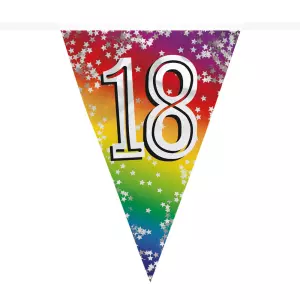 Vlaggenlijn regenboog 18 jaar