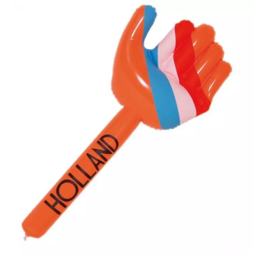Grote Opblaasbare Holland Hand - 75 cm - Laat je teamkleuren zien!