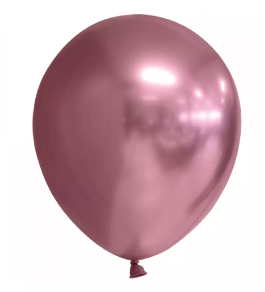 Spiegel-ballon Chrome Roze 10-stuks Ø 30cm
