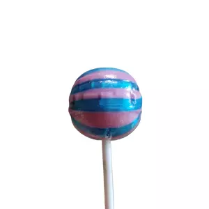 Handmade Lolly Pops roze-blauw prijs per stuk.