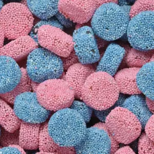 Jelly anijssnoep Engelse drop roze-blauw 100gram