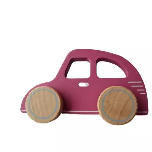 Jipy houten auto roze/rood