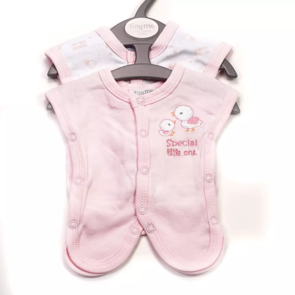 Prematuur (ziekenhuis) hemdjes roze 2 stuks voor baby's van 0,5 - 1 kg