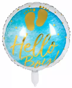 Folieballon Hello Boy 45cm