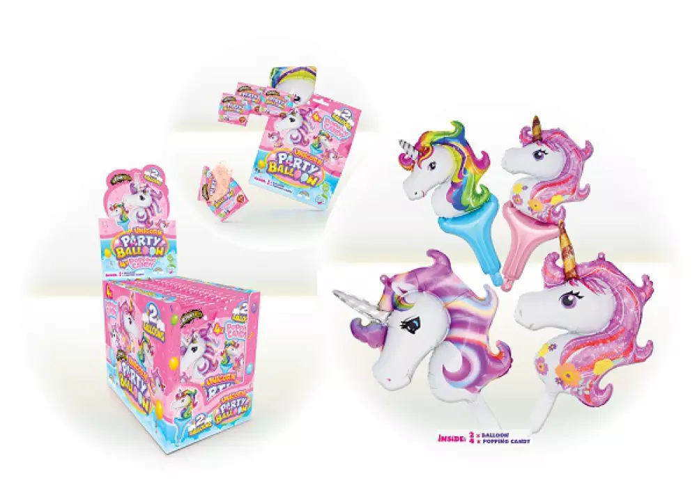 Popping Unicorn Candy inclusief ballonnen 