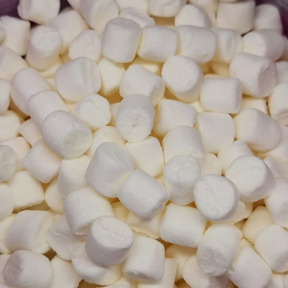Mini marshmallow spekjes kleur wit 100gram