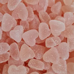 Suikerhartjes licht roze 100 gram