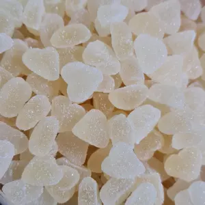 Jelly suikerhartjes wit 100 gram HALAL