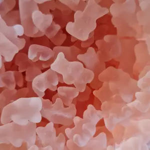 Jelly beertjes kleur Roze 100 gram HALAL Veggie