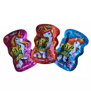 Unicorn pop lolly met vier stickers