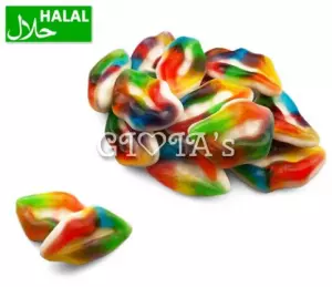 Kleurrijke zoetigheid voor elke gelegenheid: ontdek onze Halal jelly regenbooglippen 100 gram