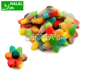 Kleurrijke Jelly Bloemen - Halal 100 gram