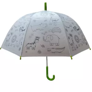 Maak Elke Regendag een Safari met onze Inkleurbare Kinderparaplu - Dierentuineditie
