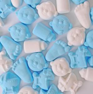 Themasnoep - Baby mix blauw/wit 100 gram