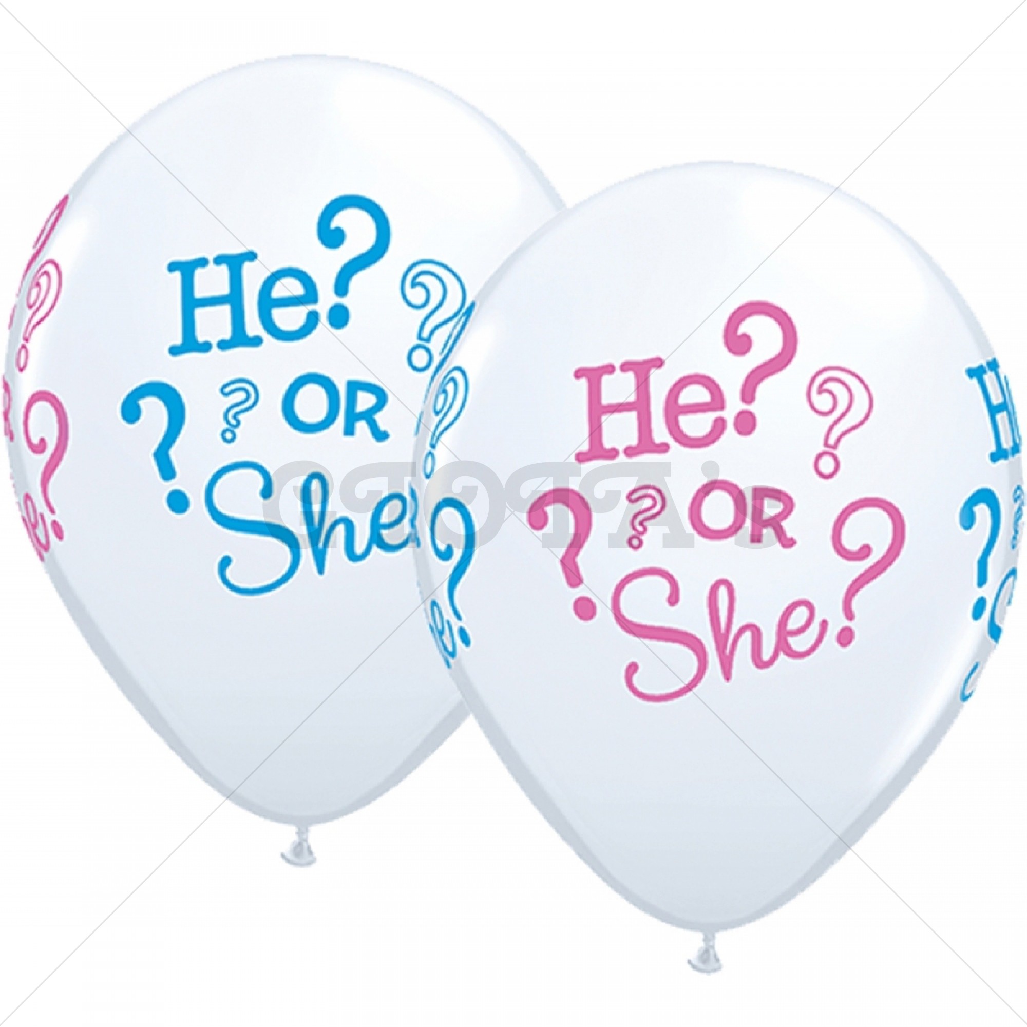 Gender reveal - party ballon he or she