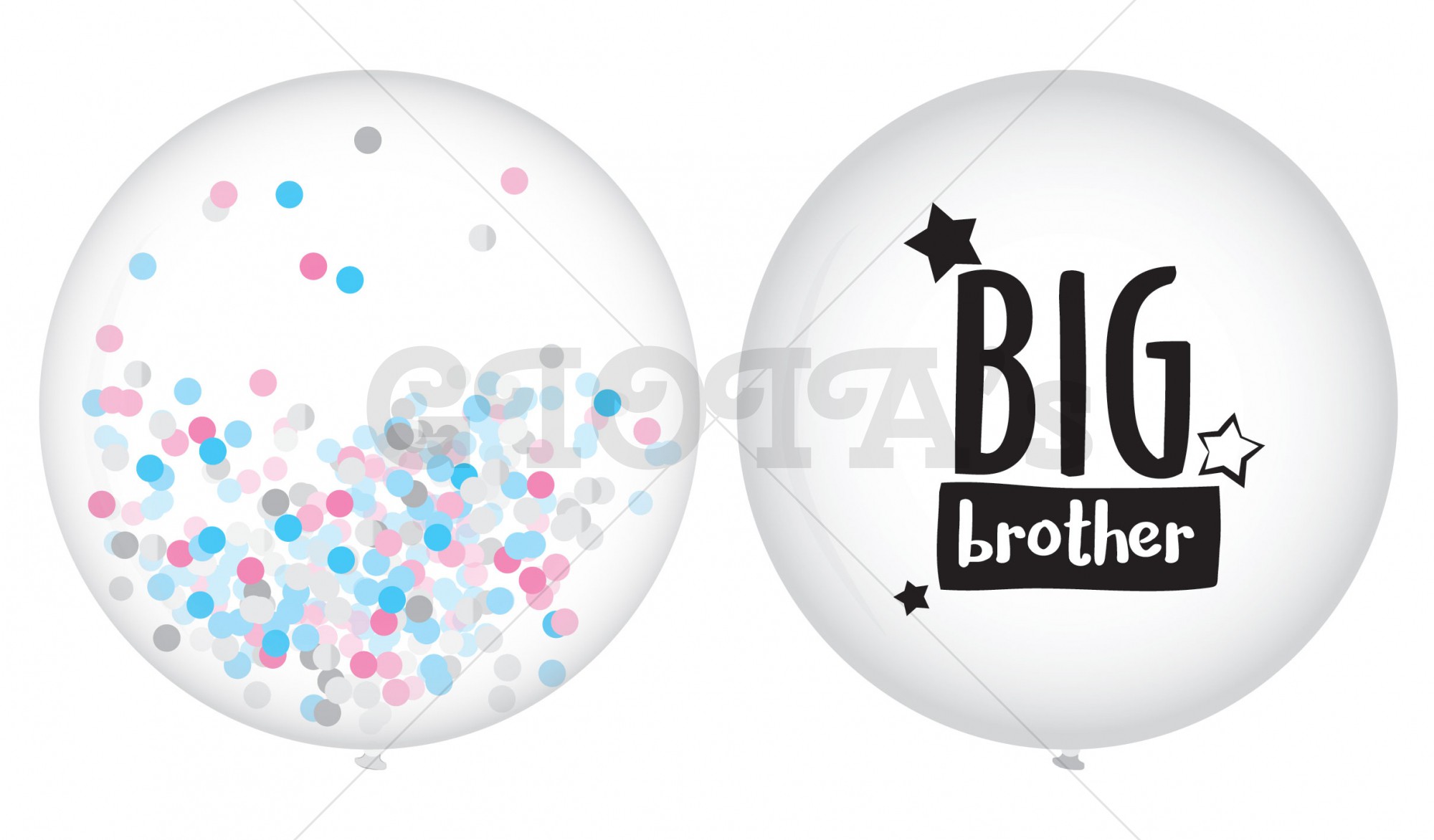 Gender reveal - Ballon BIG brother 2 stuks