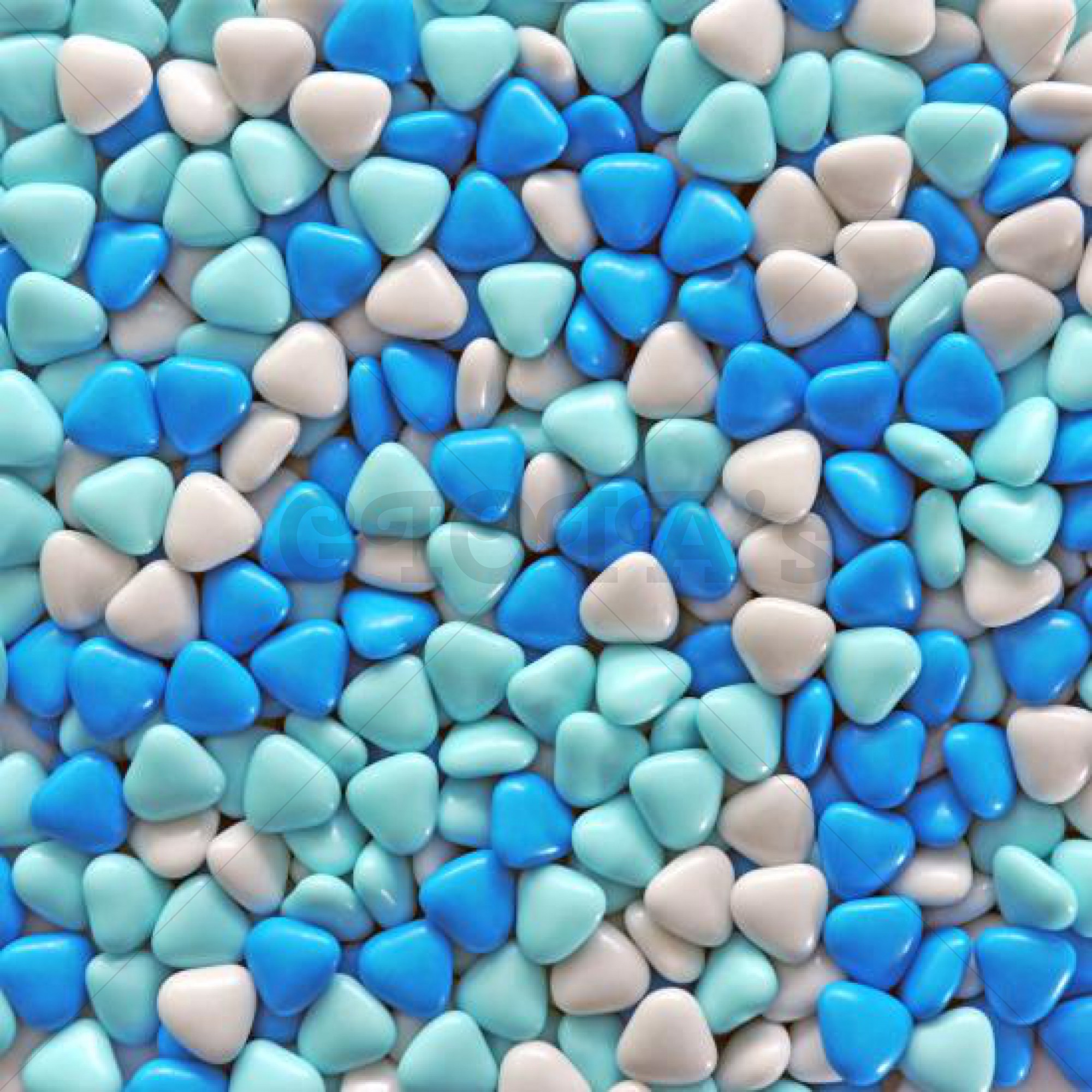 Themasnoep - Chocolade hartjes blauw-wit 100 gram