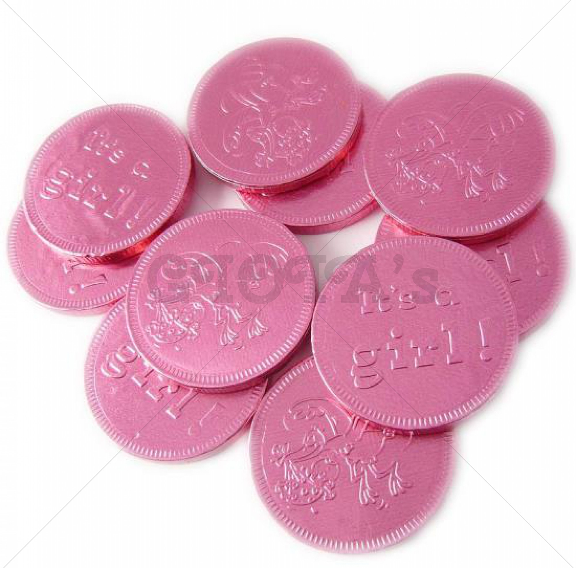 Themasnoep - Babymunt -roze melkchocolade prijs per stuk