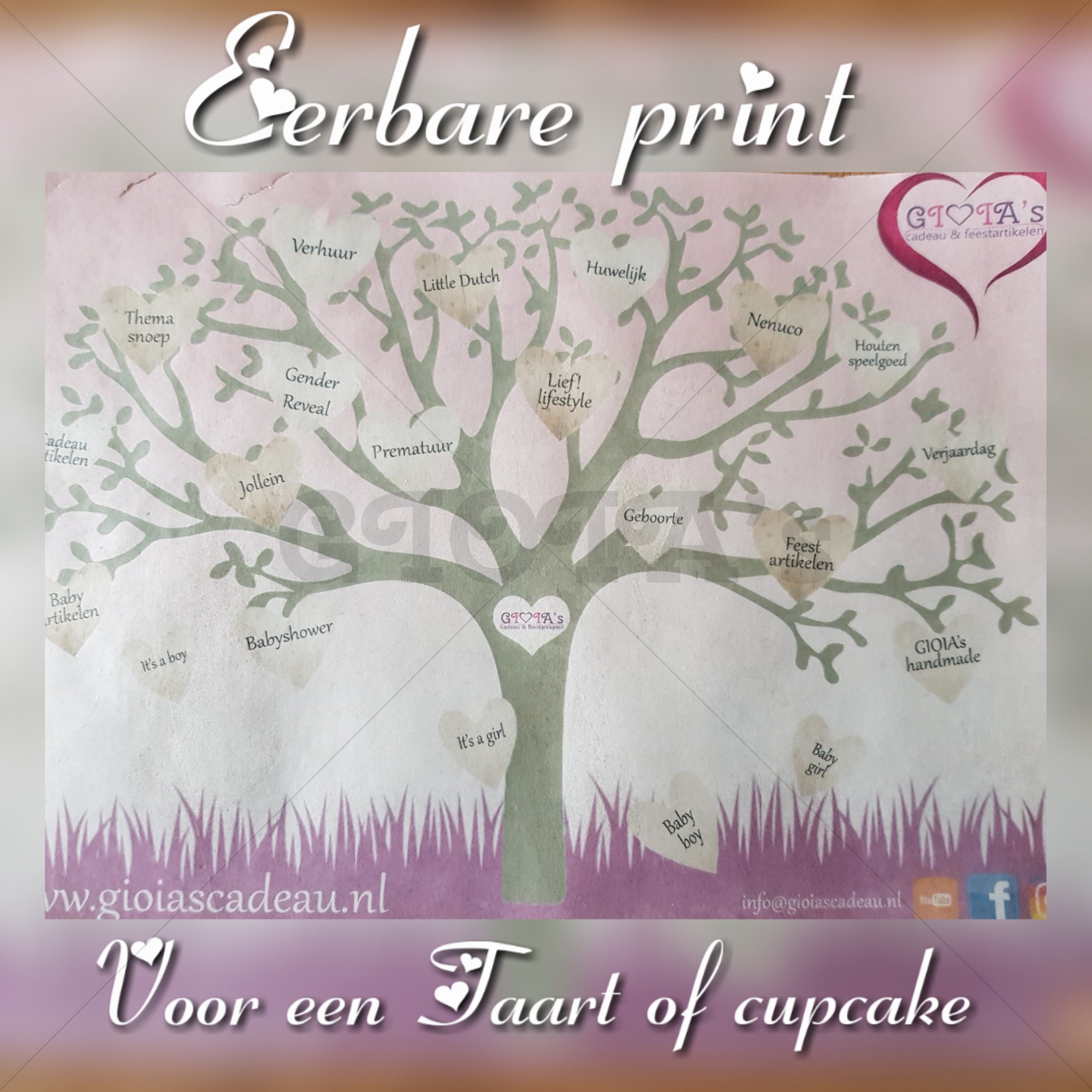A4 ouwel eetbare print.