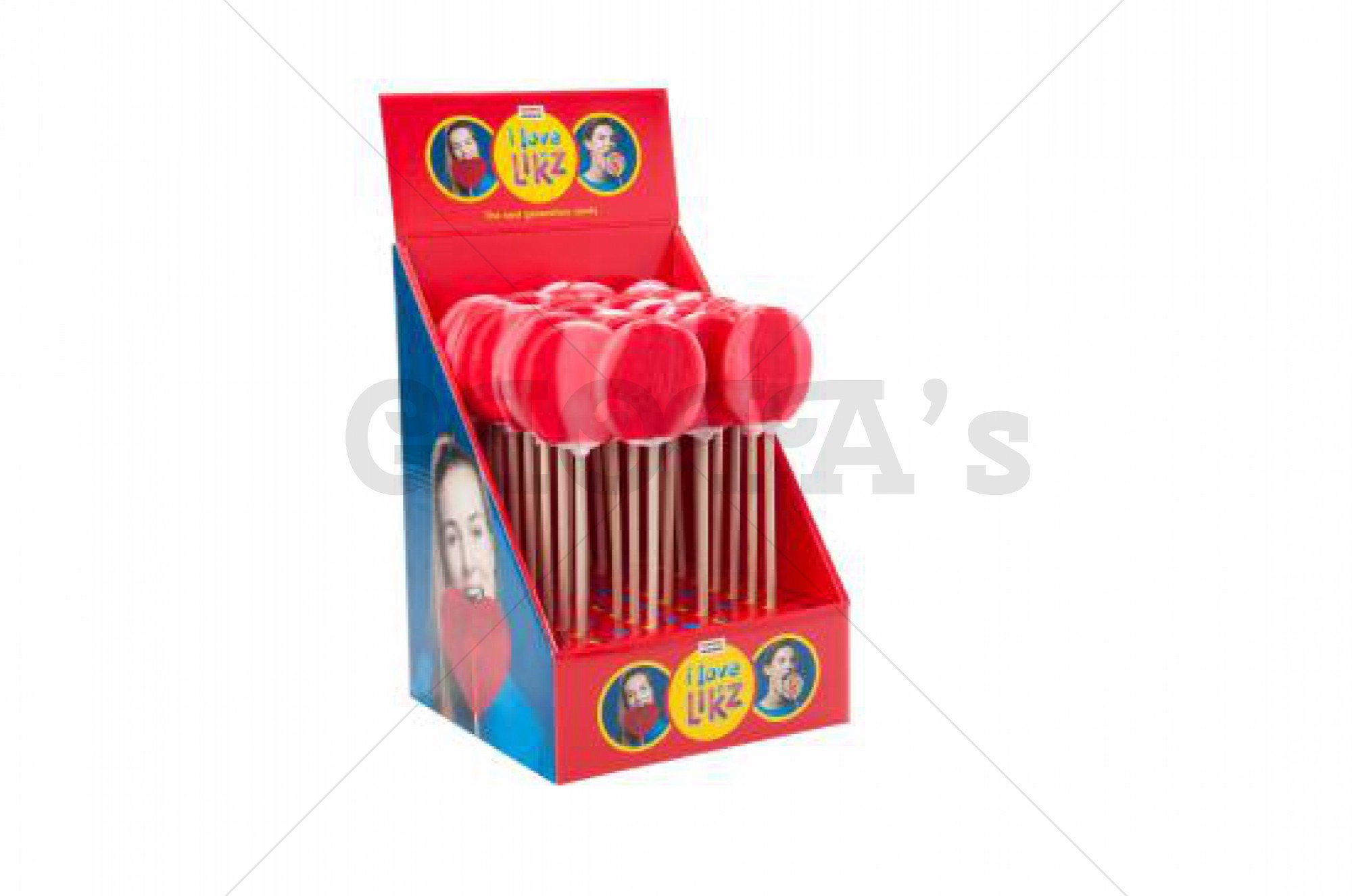 Themasnoep - Lolly rood - roze