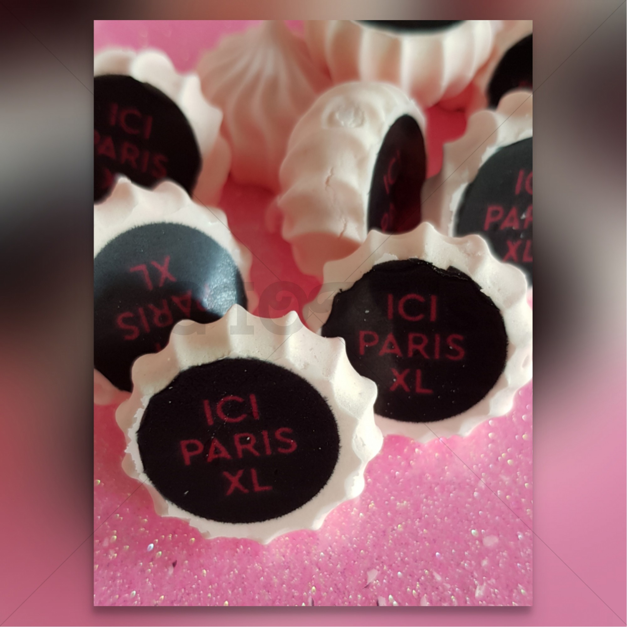 Gepersonaliseerd Meringue schuim met foto of logo