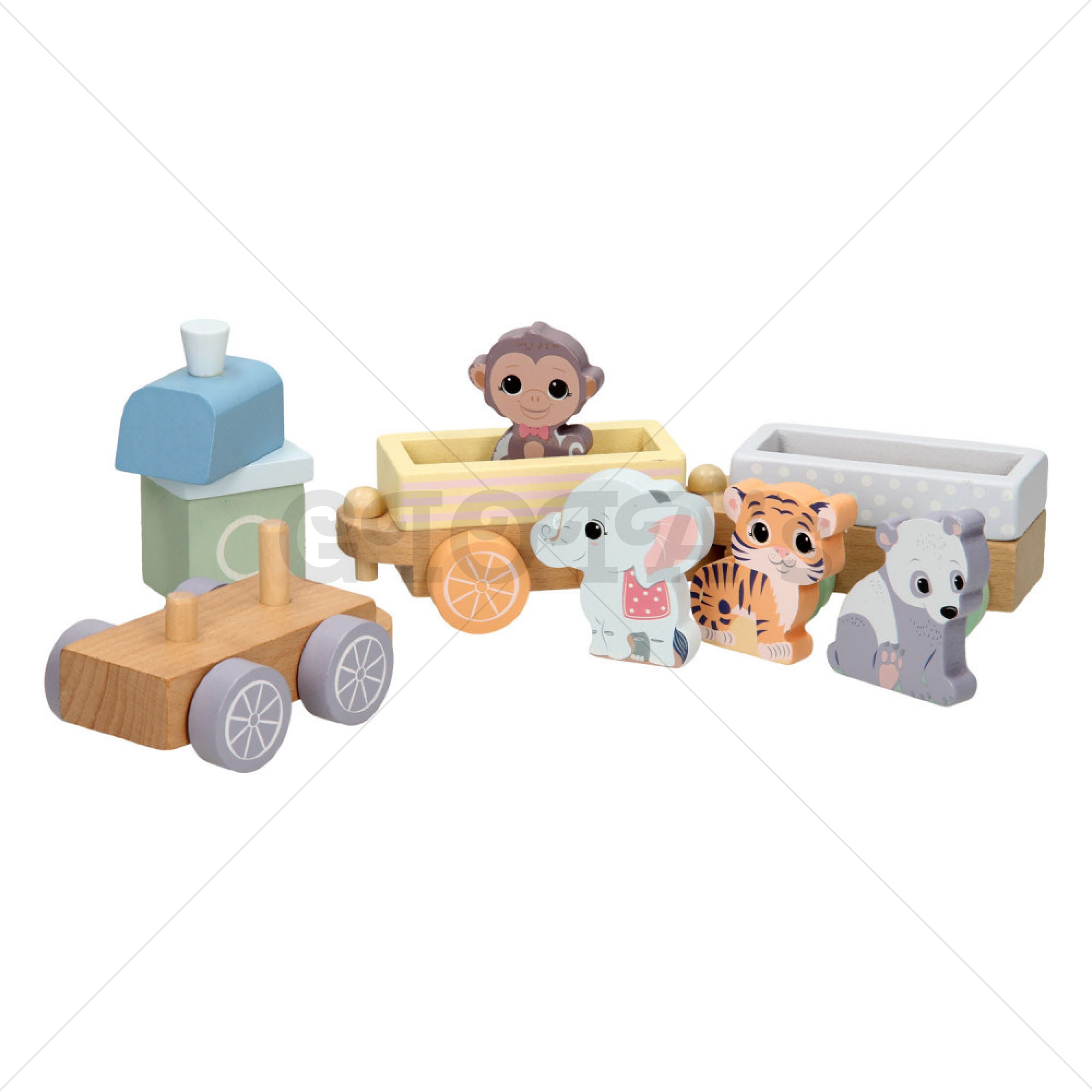 Houten dierentrein - Jouéco