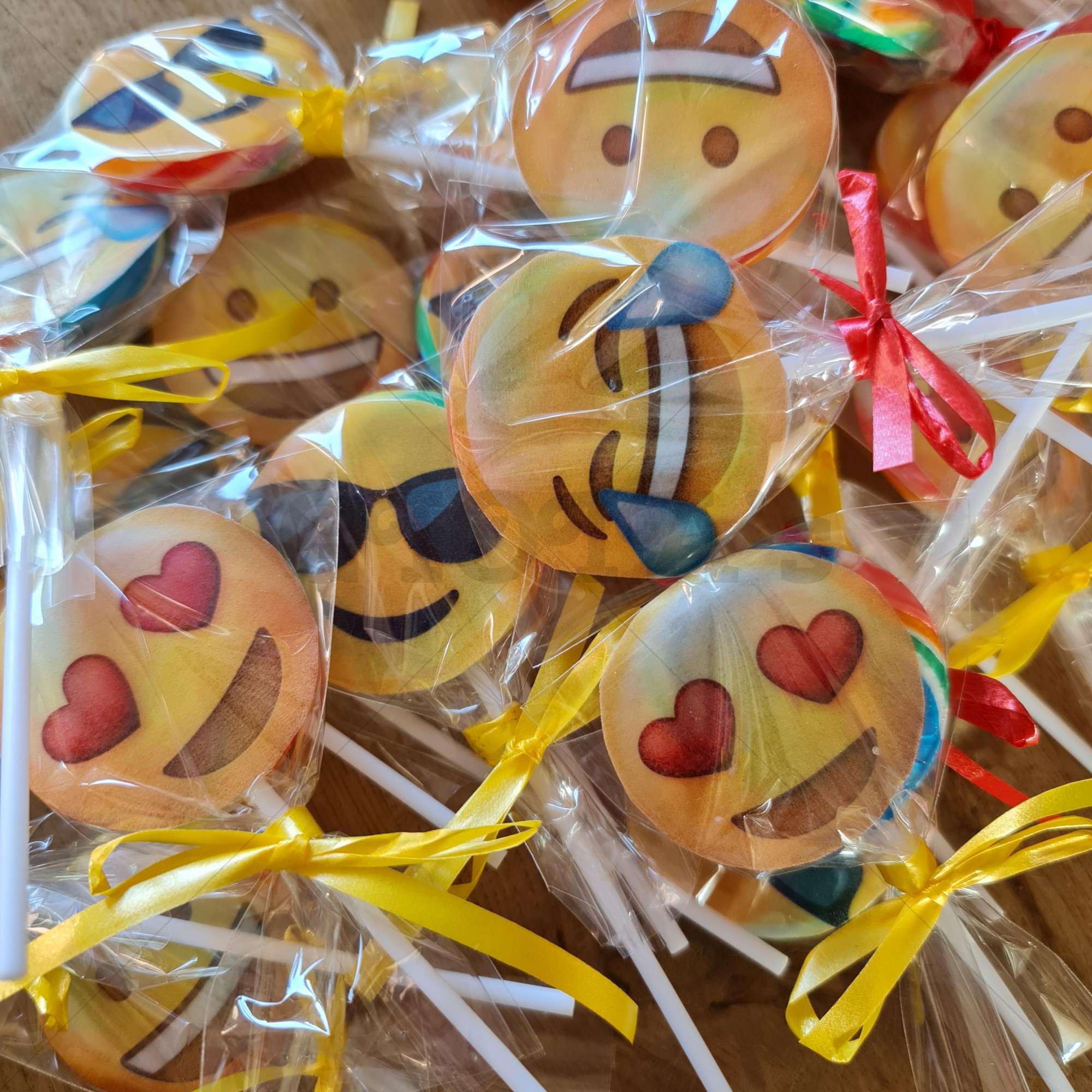 Emoji Lolly prijs per stuk Ø 4,5cm