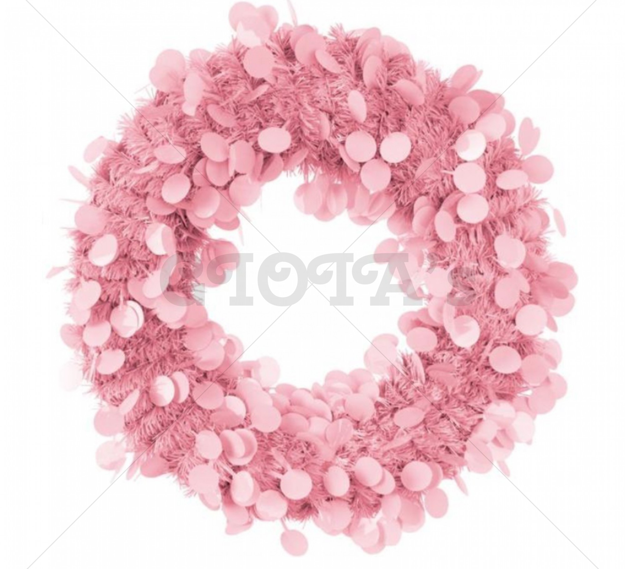 Deurkrans roze 45cm brandvertragend