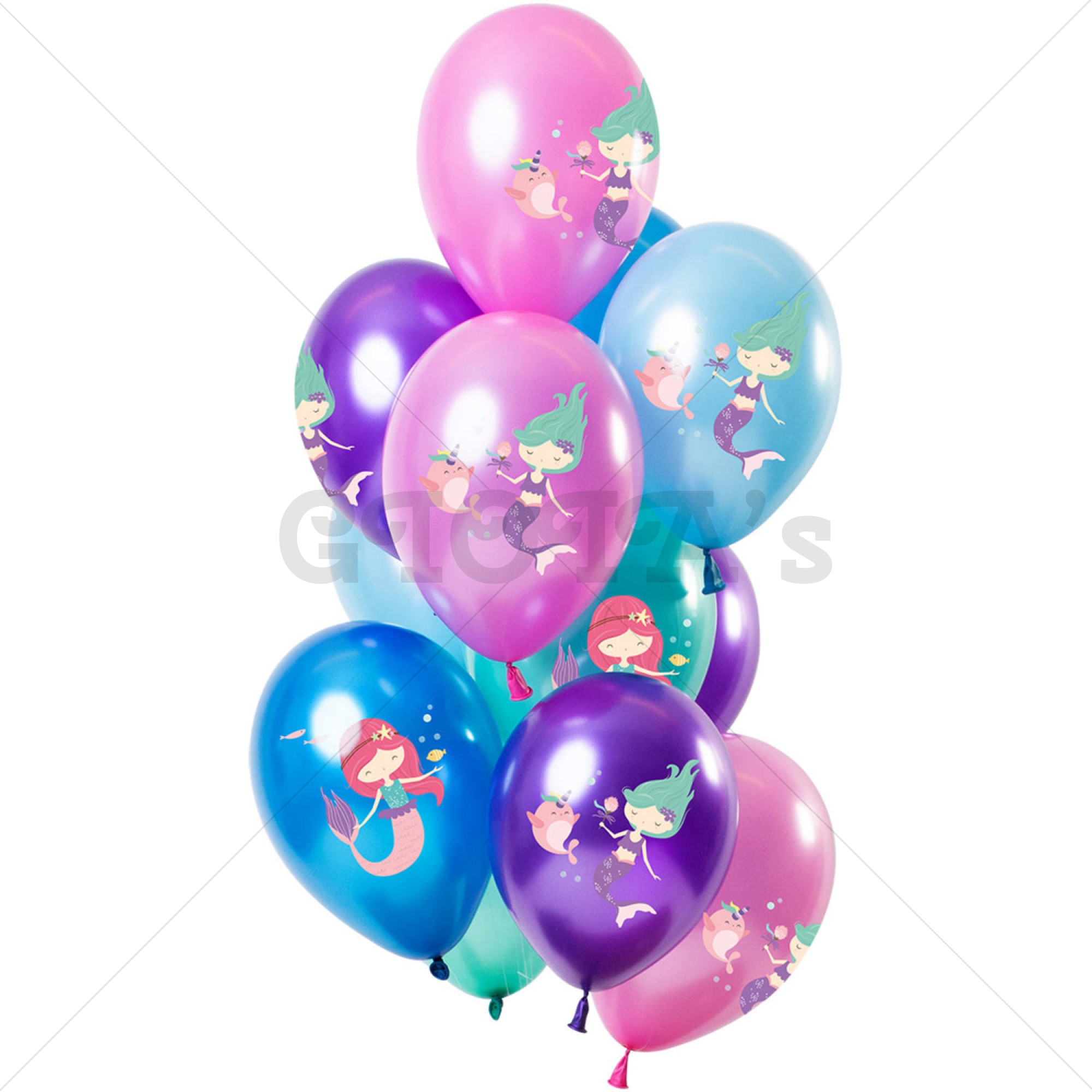 Ballon set Zeemeermin 12-stuks