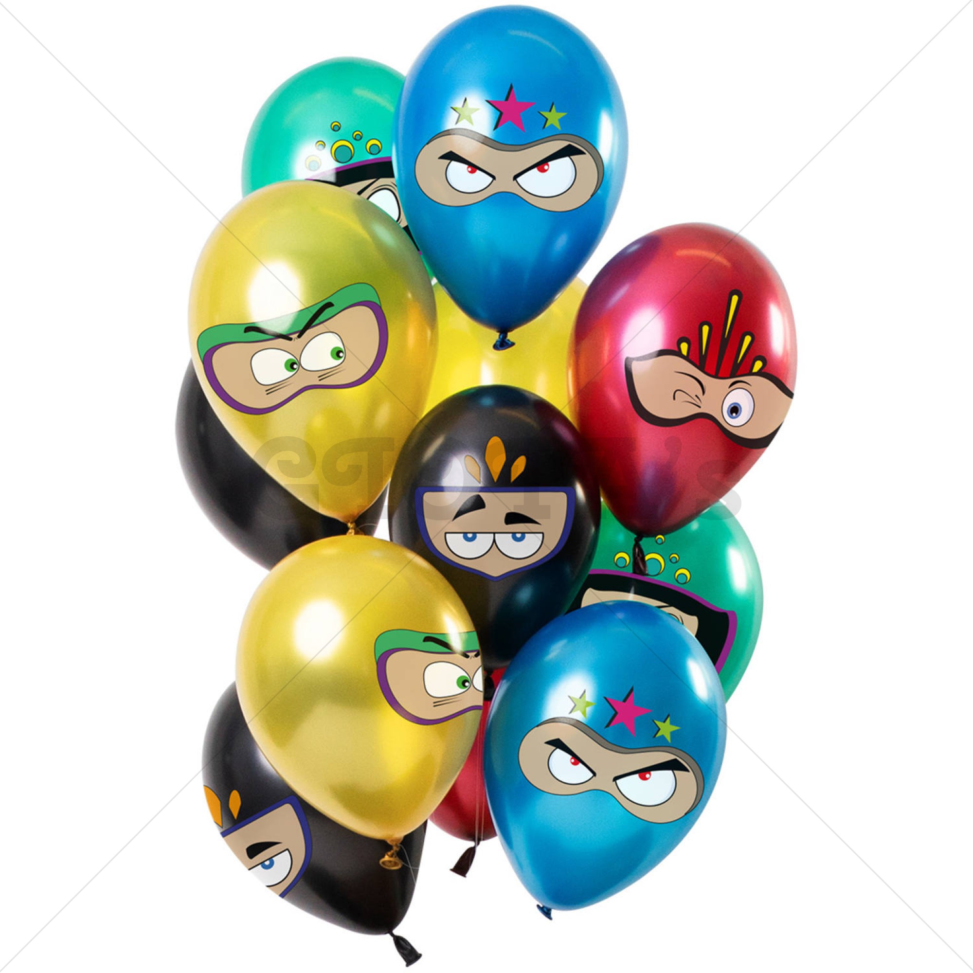 Ballon set superhelden Hero 12-stuks