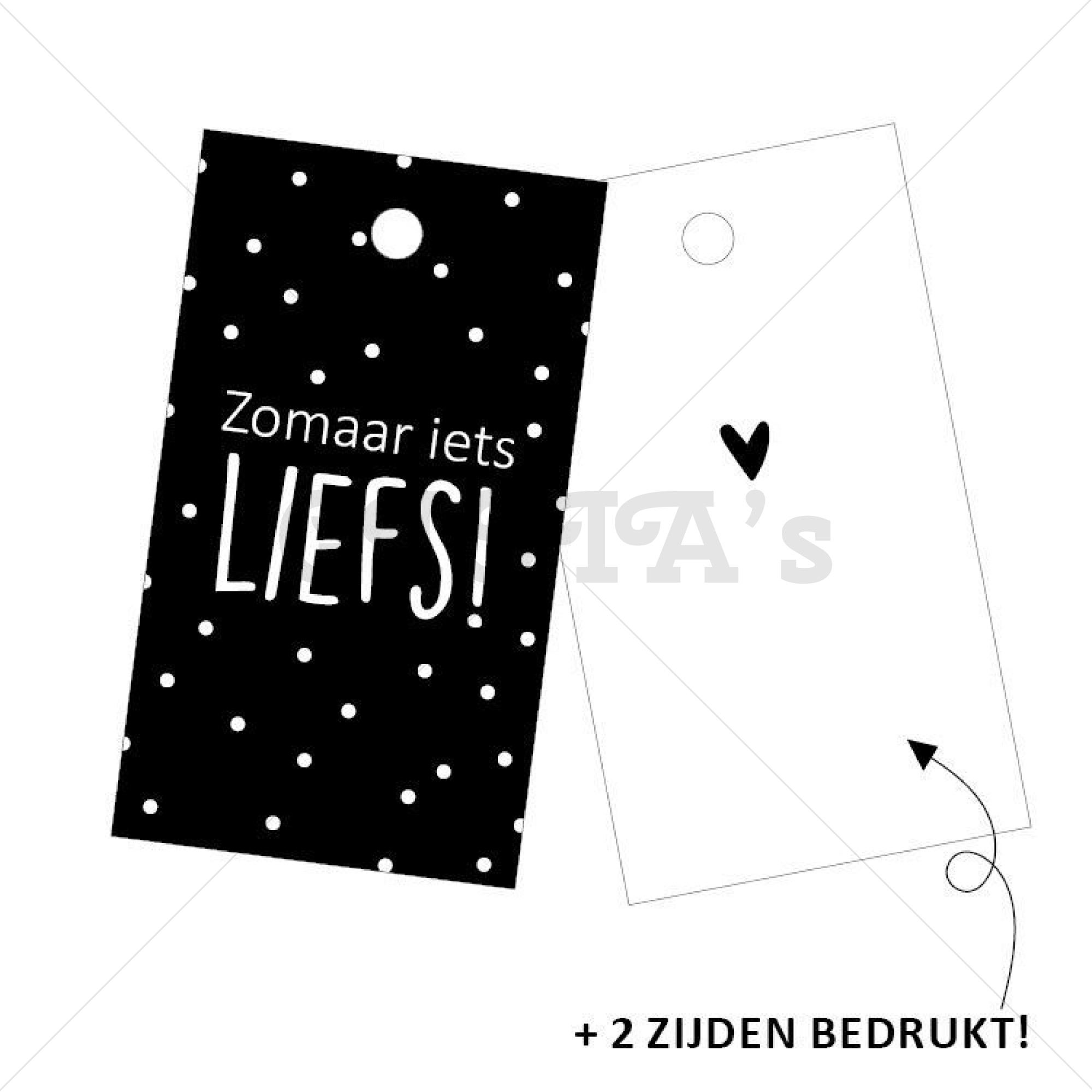 Cadeaulabel met tekst