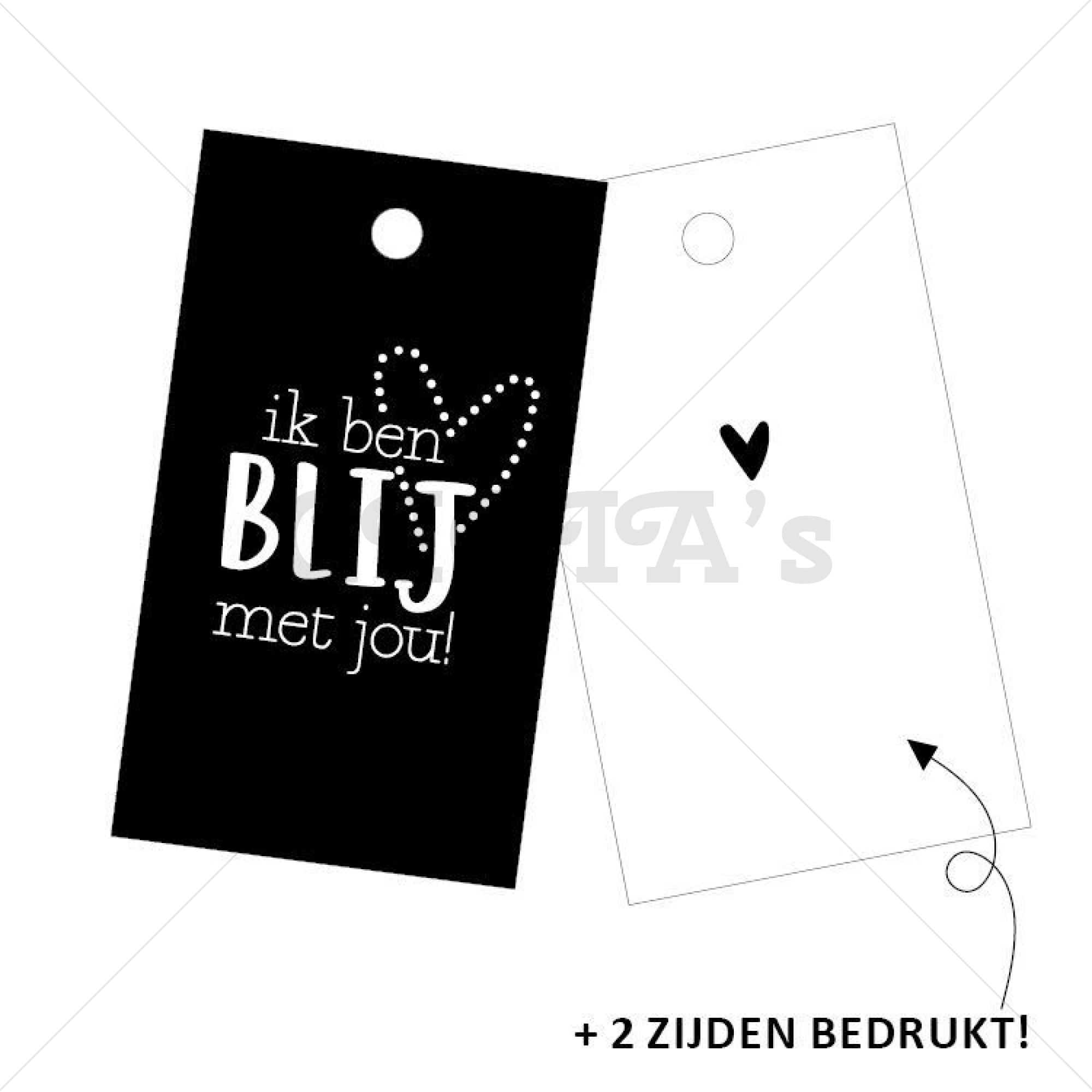 Cadeaulabel met tekst