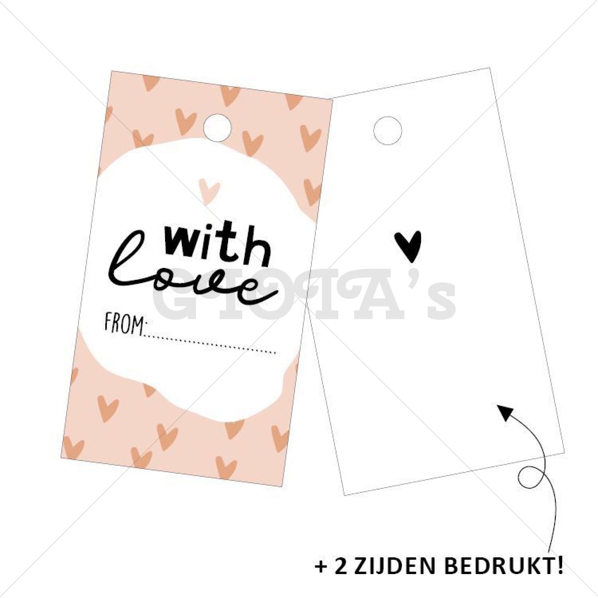 Cadeaullabel met tekst