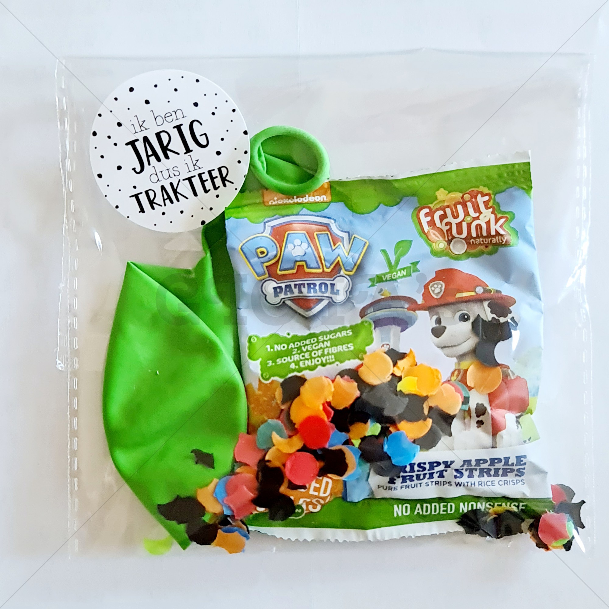 Pawpatrol traktatie met gezonde fruitsnoepjes (HALAL)