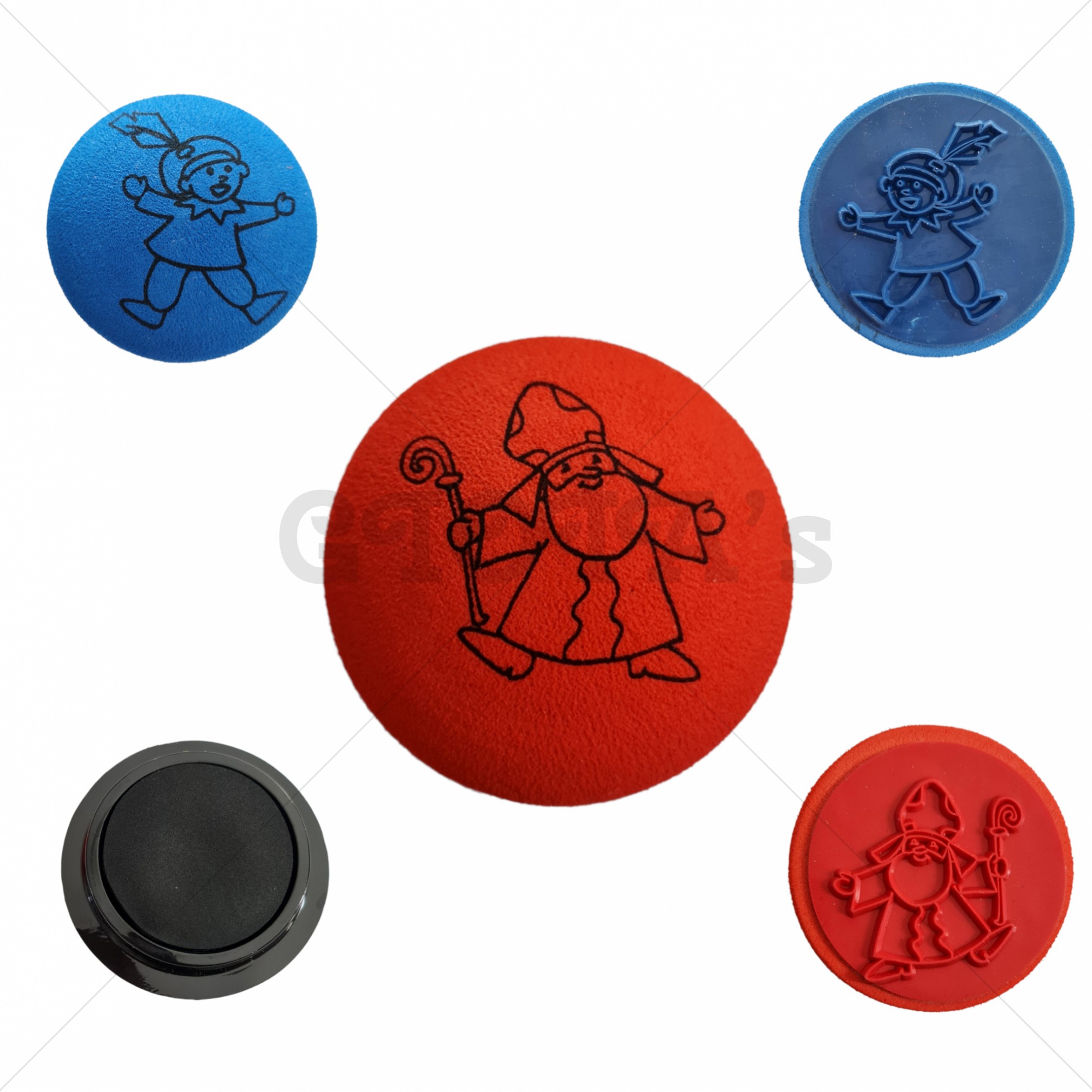 Sinterklaas en Pietenbaas stempels